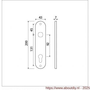 Ami 200/1/7 langschild aluminium profielcilinder PC 92 F1 - A10900617 - afbeelding 5