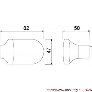 Ami 145 deurknop aluminium Varo F1 - A10900266 - afbeelding 2