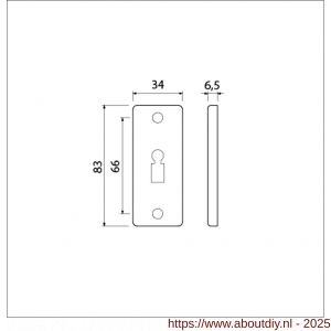 Ami 4 RH sleutelrozet aluminium rechthoek bontebaard BB F1 - A10900482 - afbeelding 5