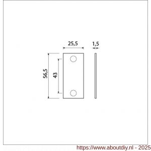 Ami 4 Vlak afdekrozet aluminium blind F1 - A10900445 - afbeelding 5