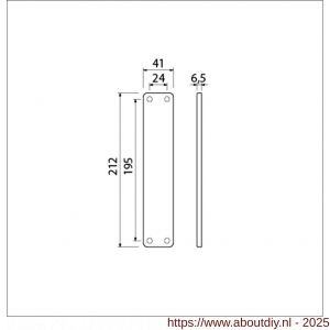 Ami 212/41 RH langschild aluminium rondhoek geheel blind F2 - A10900650 - afbeelding 5