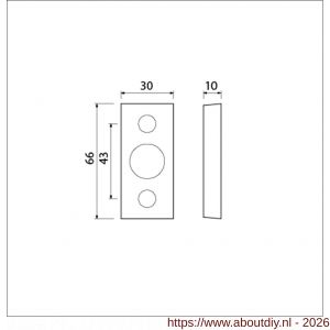 Ami 65/30 smalrozet aluminium gegoten krukgat R6.5 hartafstand 43 mm F1 - A10900492 - afbeelding 2