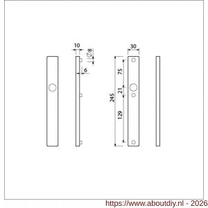 Ami 245/30 smalschild aluminium blind 1/2 M5 F1 - A10900783 - afbeelding 2