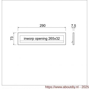 Ami DL postkast briefplaat met veer aluminium 290/73 F2 - A10900060 - afbeelding 5