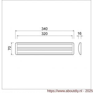 Ami EP 990 tochtklep aluminium F2 met 4 schroeven SPS 3.5x13 mm - A10900089 - afbeelding 5