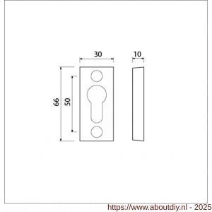 Ami 65/30 smalrozet aluminium gegoten profielcilinder PC R6.5 hartafstand 50 mm F1 - A10900490 - afbeelding 6