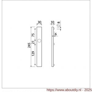 Ami 245/30 smalschild aluminium blind M5 F1 - A10900769 - afbeelding 5