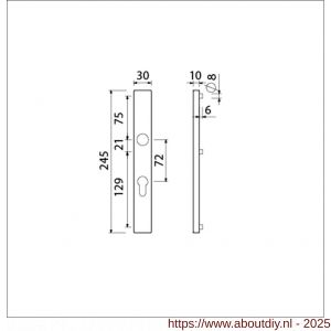 Ami 245/30 smalschild aluminium profielcilinder PC 72 M5 F1 - A10900771 - afbeelding 5