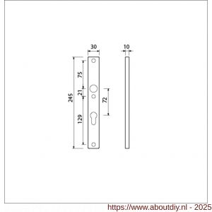Ami 245/30 smalschild aluminium profielcilinder PC 72 R6,5 F1 - A10900772 - afbeelding 5