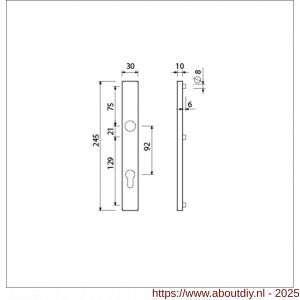 Ami 245/30 smalschild aluminium profielcilinder PC 92 M5 F1 - A10900773 - afbeelding 5