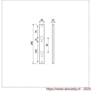 Ami 245/30 smalschild aluminium profielcilinder PC 92 R6,5 F1 - A10900774 - afbeelding 5