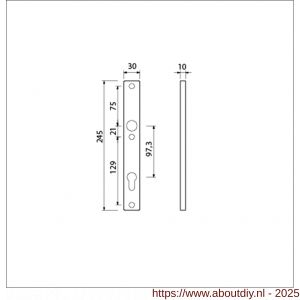 Ami 245/30 smalschild aluminium profielcilinder PC 97.3 R6.5 F1 - A10900776 - afbeelding 4