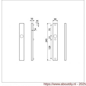 Ami 245/30 smalschild aluminium blind 1/2 M5 F1 - A10900783 - afbeelding 5