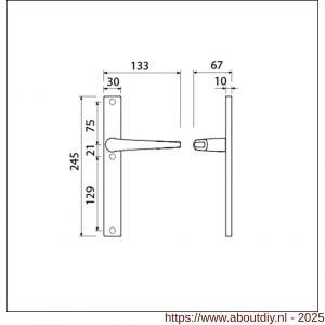 Ami 245/30-357 smalschild-kruk-kruk garnituur deurkruk 357 vastdraaibaar 245/30 blind R6.5 F1 - A10900137 - afbeelding 5