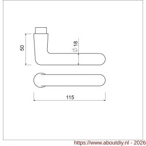 Ami 362 deurkruk Archi Design deurdikte 38-42 mm Irox - A10900399 - afbeelding 5