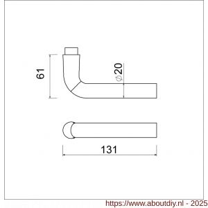 Ami 368 deurkruk Archi Design deurdikte 53-57 mm Irox - A10900402 - afbeelding 5