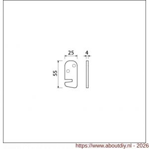 Ami sluithaak enkel staal verzinkt 4 mm - A10901679 - afbeelding 2