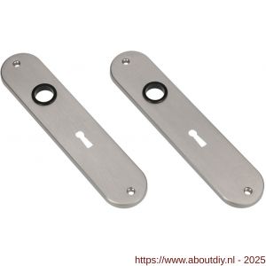 Ami 200/1/7 langschild aluminium Archi Design sleutelgat SLG 72 Irox - A10900695 - afbeelding 4