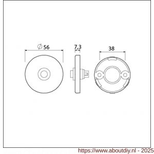 Ami Klik beldrukker aluminium rond Archi Design Irox RVS look - A10900013 - afbeelding 6