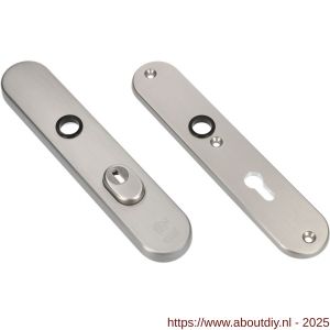 Ami VHB 250/15 KT veiligheidslangschild SKG*** kerntrekbeveiliging Archi Design ovaal VHB 250/15 buiten kerntrek KT 55 binnen profielcilinder PC 55 Irox deurdikte 38-42 mm - A10901476 - afbeelding 4