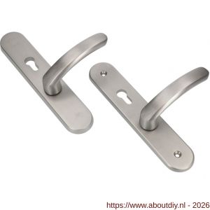 Ami VHB 250/50/1-378 senioren veiligheids Rotaveer kruk-kruk langschildgarnituur SKG** Archi Design ovaal omkeer VHB deurkruk 378 Rota 250/50/1 profielcilinder PC 72 omkeer Irox deurdikte 38-42 mm - A10900881 - afbeelding 1