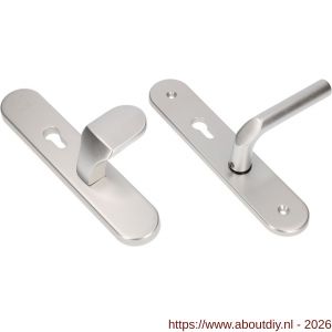 Ami VHB 250/50/1-145 senioren veiligheidsvoordeur-knoplangschildgarnituur SKG** ovaal omkeer VHB 250/50/1 profielcilinder PC 72 omkeer Varo knop 145 en deurkruk 369 F1 deurdikte 38-42 mm 2G - A10900858 - afbeelding 1