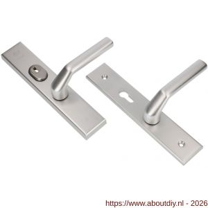 Ami VHB 251/15-379 KT senioren veiligheids Rotaveer kruk-kruk langschildgarnituur SKG*** kerntrekbeveiliging omkeer VHB deurkruk 379 Rota 251/50/15 kerntrek KT 72 omkeer profielcilinder PC 72 omkeer F1 deurdikte 38-42 mm - A10901242 - afbeelding 1