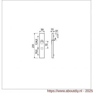 Ami VHB 250/15 KT senioren veiligheidslangschild SKG*** kerntrekbeveiliging ovaal omkeer buitenlangschild 250/50/15 KT 72 omkeer 2 GTS F1 - A10901486 - afbeelding 5