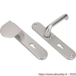 Ami VHB 250/50/1-90/83-386 veiligheids Rotaveer duwer-kruk langschildgarnituur SKG*** ovaal VHB 250/50/1 profielcilinder PC 72 deurduwer 90/83 links en deurkruk 386 Rota deurdikte 53-57 mm F1 - A10901130 - afbeelding 5