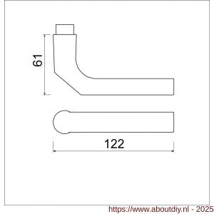 Ami 369 deurkruk aluminium deurdikte 38-42 mm zwart RAL 9005 structuur finish - A10900389 - afbeelding 5