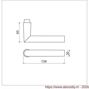 Ami 374 deurkruk aluminium deurdikte 53-57 mm zwart RAL 9005 structuur finish - A10900393 - afbeelding 5