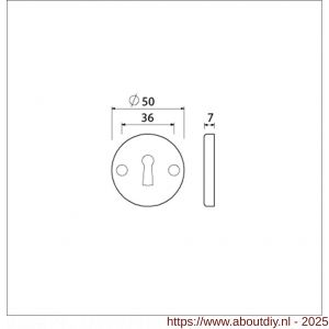 Ami 3 RH sleutelrozet aluminium rond sleutelgat SLG zwart - A10900481 - afbeelding 5