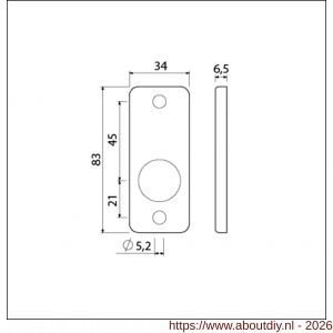 Ami 4 RH krukrozet aluminium rechthoek krukgat zwart - A10900473 - afbeelding 5