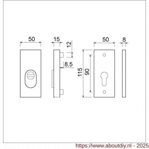 Ami VHB 115/50/15 KT veiligheidsrozet SKG*** kerntrekbeveiliging VHB rozet 115/15 KT deurdikte 38-42 mm zwart RAL 9005 structuur finish - A10901544 - afbeelding 4