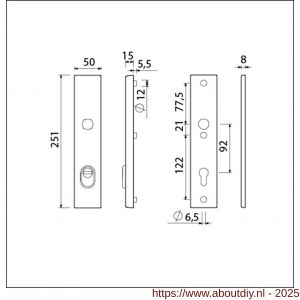 Ami VHB 251/15 KT veiligheidslangschild SKG*** kerntrekbeveiliging VHB 251/50/15 buiten KT 92 binnen profielcilinder PC 92 zwart deurdikte 38-42 mm - A10901519 - afbeelding 6
