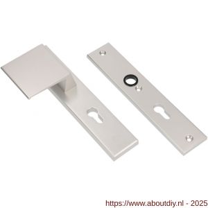 Ami VHB 251/50-90/80 veiligheidsvoordeur-duwerlangschildgarnituur SKG*** VHB 251/50 deurduwer 90/80 links profielcilinder PC 55 en zonder deurkruk F2 deurdikte 53-57 mm - A10900998 - afbeelding 4