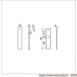 Ami VHB 251/50 veiligheidslangschild SKG*** VHB 251/50 buiten geheel blind binnen blind F1 deurdikte 38-42 mm - A10901405 - afbeelding 5
