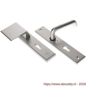 Ami VHB 251/50-90/80 veiligheidsvoordeur-duwerlangschildgarnituur SKG*** VHB 251/50 profielcilinder PC 72 deurduwer 90/80 links F1 profielcilinder PC 72 en deurkruk 356 deurdikte 53-57 mm - A10900976 - afbeelding 1