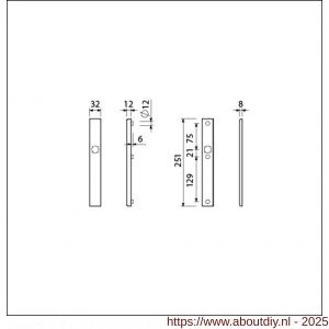 Ami VHB 251/32 veiligheidssmalschild SKG** VHB 251/32 buiten en binnen blind F1 deurdikte 53-57 mm - A10901555 - afbeelding 5