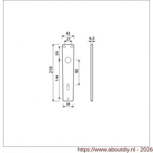 Ami 218/3 RH langschild aluminium rondhoek bontebaard BB 92 F2 - A10900661 - afbeelding 2