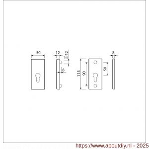 Ami VHB 115/50/15 KT veiligheidsrozet SKG*** kerntrekbeveiliging VHB rozet 115/15 KT F2 deurdikte 38-42 mm - A10901535 - afbeelding 6