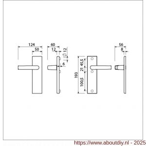 Ami VHB 193/50 veiligheidskortschild SKG*** VHB 193/50 buiten en binnen blind met deurkruk 332 F1 deurdikte 38-42 mm - A10901343 - afbeelding 5