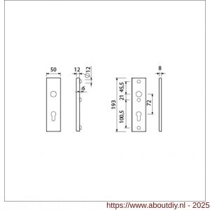 Ami VHB 193/50 veiligheidskortschild SKG*** VHB 193/50 buiten en binnen profielcilinder PC 72 F1 deurdikte 38-42 mm - A10901347 - afbeelding 5