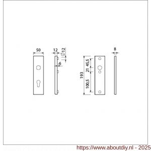 Ami VHB 193/50 veiligheidskortschild SKG*** VHB 193/50 buiten profielcilinder PC 72 binnen blind F2 deurdikte 38-42 mm - A10901366 - afbeelding 5