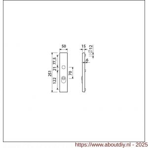 Ami VHB 251/15 KT veiligheidslangschild SKG*** kerntrekbeveiliging buitenlangschild 251/50/15 KT 70 mm F1 - A10901489 - afbeelding 6