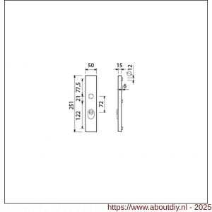 Ami VHB 251/15 KT veiligheidslangschild SKG*** kerntrekbeveiliging buitenlangschild 251/50/15 KT 72 mm F1 - A10901490 - afbeelding 6