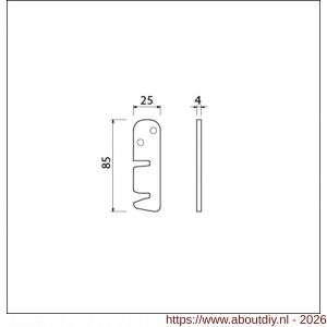 Ami sluithaak dubbel staal verzinkt 4 mm - A10901677 - afbeelding 2
