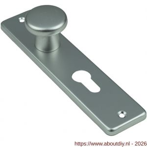 Ami 165/4 RH knopkortschild aluminium rondhoek knop 160/40 vast kortschild 165/4 RH profielcilinder PC 55 F2 - A10900710 - afbeelding 1