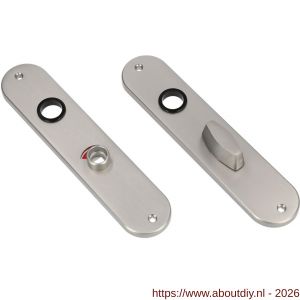 Ami 200/1/7 langschild aluminium Archi Design toilet- en badkamersluiting WC 5/57 mm Irox - A10900702 - afbeelding 1