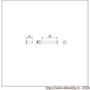 Ami patentbout compleet met huls RVS M5x52 mm schroef en huls RVS set 10 stuks - A10900207 - afbeelding 4